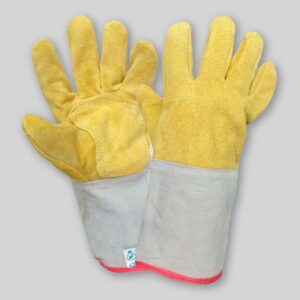 guante vaqueta descarne puño largo
